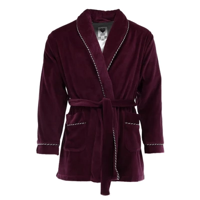 Ascentix Men's Velour Smoking Jacket With Satin Lining 5 Ascentix Men's Velour Smoking Jacket With Satin Lining - Image 5