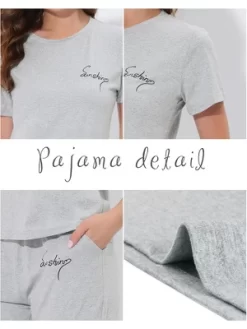 Cheibear Womens Sleepwear Pajama Set Round Neck Nightwear Lounge Pjs With Capri Pants -Cozy Nights Sales Store GUEST b1e3c507 e168 48ea b3a1 7bd62a585001