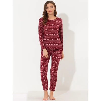 Cheibear Womens Sleepwear Pajama Long Sleeve Winter Nightwear Christmas Pj Elk Lounge Set 1 Cheibear Womens Sleepwear Pajama Long Sleeve Winter Nightwear Christmas Pj Elk Lounge Set