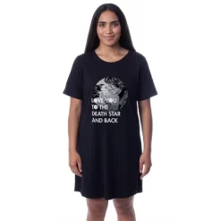 Star Wars Womens' Love You To The Death Star And Back Sleep Pajama Shirt Black 5 Star Wars Womens' Love You To The Death Star And Back Sleep Pajama Shirt Black -Cozy Nights Sales Store GUEST b242f5b0 8d66 4c63 8303 5093d8718552