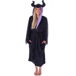 Disney Villains Women's Maleficent Costume Fleece Plush Robe Bathrobe -Cozy Nights Sales Store GUEST b2c06e0f 7c00 4bc6 b853 f8dd67eeade2