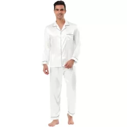 Lars Amadeus Men's Satin Pajama Sets Long Sleeve Loungewear Sleepwear V Neck Button Down Pjs Set 14 Lars Amadeus Men's Satin Pajama Sets Long Sleeve Loungewear Sleepwear V Neck Button Down Pjs Set -Cozy Nights Sales Store GUEST b361f53b 176d 4730 82f1 98295249a5de