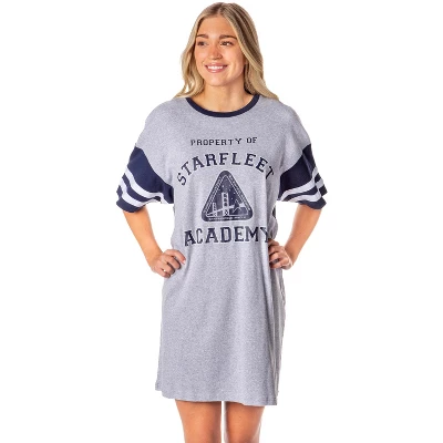 Star Trek Womens' Property Of Starfleet Academy Nightgown Pajama Shirt Grey 5 Star Trek Womens' Property Of Starfleet Academy Nightgown Pajama Shirt Grey - Image 5