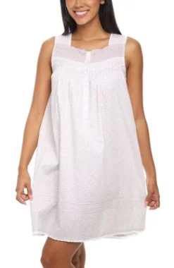 Women's Cotton Victorian Nightgown, Hannah Sleeveless Lace Trimmed Button Up Short Vintage Night Dress Gown -Cozy Nights Sales Store GUEST b4d68883 ebf6 4875 a883 c52a01523ced