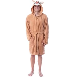 Rudolph The Red-Nosed Reindeer Adult Costume Character Bathrobe Robe -Cozy Nights Sales Store GUEST b4e2f7cb 462d 40a9 aad6 1940dba65759