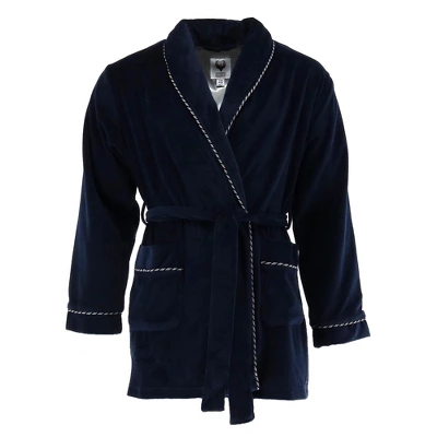 Ascentix Men's Velour Smoking Jacket With Satin Lining 4 Ascentix Men's Velour Smoking Jacket With Satin Lining - Image 4