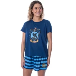 Harry Potter Women's Hogwarts Castle Shirt And Shorts Pajama Set - All 4 Houses -Cozy Nights Sales Store GUEST b68a4297 202f 40f1 a74d bdc5403c5ab1