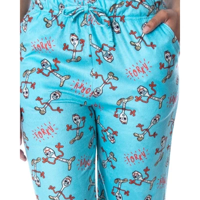 Disney Toy Story Women's Forky Allover Print Smooth Fleece Pajama Pants 2 Disney Toy Story Women's Forky Allover Print Smooth Fleece Pajama Pants - Image 2