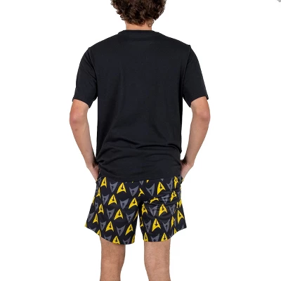 Star Trek U.S.S. Enterprise Crew Men's Crew Neck Short Sleeve Tee & Lounge Shorts Combo Set 2 Star Trek U.S.S. Enterprise Crew Men's Crew Neck Short Sleeve Tee & Lounge Shorts Combo Set - Image 2