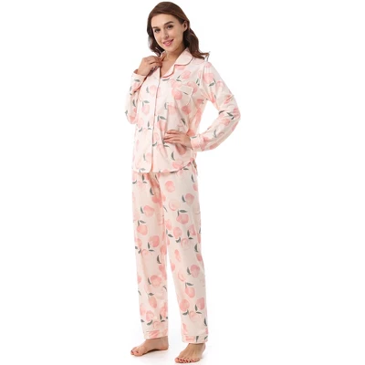 Cheibear Women's Sleepwear Loungewear Cute Print With Pants Soft Long Sleeve Pajama Set 1 Cheibear Women's Sleepwear Loungewear Cute Print With Pants Soft Long Sleeve Pajama Set