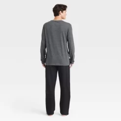 Hanes Premium Men's Striped Long Sleeve Pajama Set