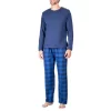 SLEEPHERO Men’s 2 Piece Pajama Set With Cotton Knit Men Pajama Pants And Long Sleeve Henley T-Shirt