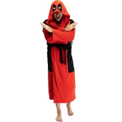 Marvel Deadpool Adult Men's Costume Fleece Robe Bathrobe Red -Cozy Nights Sales Store GUEST bae4f328 abf0 4a50 9d81 7e807c65fb0b