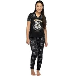 Harry Potter Women's Juniors Hogwarts Crest Foil Print Jogger Pajama Set -Cozy Nights Sales Store GUEST bbf77fb7 ac98 4c79 a3f9 189000bfcb34