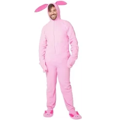 A Christmas Story Men's Ralphie Deranged Pink Bunny Suit Hooded Pajamas Pink -Cozy Nights Sales Store GUEST bc06deee 92cd 4737 b209 e88cf5f749e0