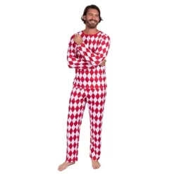 Leveret Mens Two Piece Cotton Argyle Christmas Pajamas -Cozy Nights Sales Store GUEST bc1ef64c 37c3 4db3 ac01 6b2166a790e8