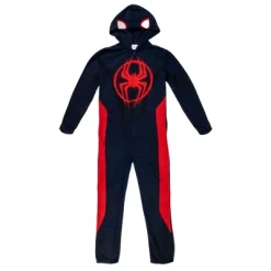 Spider-Man Miles Morales Men's Hooded Union Suit With Leg Hem -Cozy Nights Sales Store GUEST bca956d9 f629 45c9 9b41 a7f6586dd100