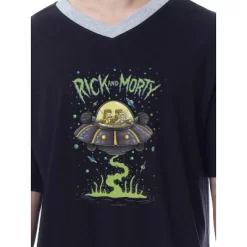 Rick And Morty Mens' TV Show Series Drunk Spaceship Sleep Pajama Dress