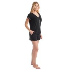 Softies - Piper - Cap Sleeve Short PJ Set With Contrast Piping