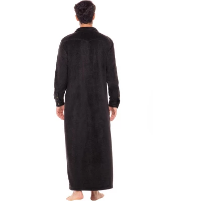 Men's Long Duster Ranch House Coat, Durable Anti-Pill Fleece Robe For Winter 1 Men's Long Duster Ranch House Coat, Durable Anti-Pill Fleece Robe For Winter