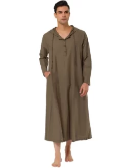 Lars Amadeus Men's Nightshirt Long Sleep Shirt Hooded Loungewear Nightgown Pajamas -Cozy Nights Sales Store GUEST be2d3ebc 508e 4f31 97b5 28614439e10b