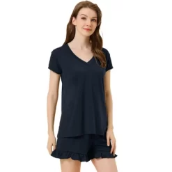 Women's Summer Pajamas Short Sleeves Tops And Shorts Sleepwear Lounge Sets -Cozy Nights Sales Store GUEST be3a0b98 8b61 42fd b678 630eae787470