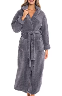 Women's Fuzzy Plush Fleece Bathrobe With Hood, Soft Warm Hooded Lounge Robe -Cozy Nights Sales Store GUEST be4ac7fd 6a20 4589 9184 bf4ebd36aa63