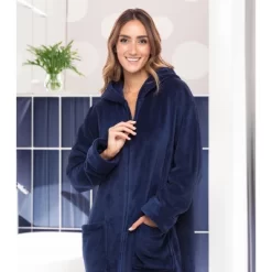 Women's Zip Up Fleece Robe With Hood, Soft Warm Plush Oversized Zipper Hooded Bathrobe -Cozy Nights Sales Store GUEST bec6e2d2 4029 4d2d 84ab 601e4456b3cf
