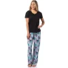Disney Womens' Lilo & Stitch Tropical Paradise Beach Sleep Pajama Pants Pink
