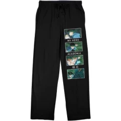 My Hero Academia Four Scenes Adult Black Graphic Pajama Pants -Cozy Nights Sales Store GUEST c037615f ce13 4b5d 8fd4 05c728d73d5e
