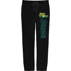 Scooby-Doo Scooby Doo Mystery Machine Logo Men's Black Graphic Pajama Pants -Cozy Nights Sales Store GUEST c03de3f9 4f09 4569 9f69 1584e8f13279