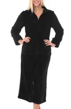 Women's Zip Up Fleece Robe, Soft Warm Plush Zipper Bathrobe -Cozy Nights Sales Store GUEST c15349f5 9afa 4836 b988 1fbfcc5e6dbd