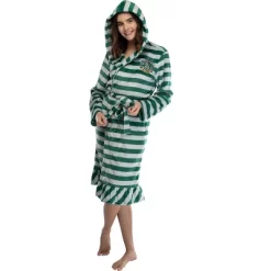Harry Potter Juniors' Striped Ruffle Hooded Plush Fleece Robe -Cozy Nights Sales Store GUEST c15e8da6 41a0 425e b033 76725c08622d