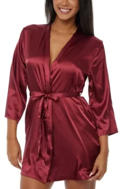 Women's Short Satin Lounge Robe, Silk Like Loungewear -Cozy Nights Sales Store GUEST c1c380c2 36d2 43cc 8677 92984ed7ed69