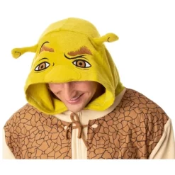 Cozy Nights Sales Store 26 DreamWorks Shrek Mens' Movie Film Costume Footless Sleep Union Suit Multicolored
