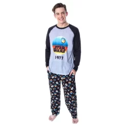 Star Wars Men's Pajamas Star Wars 1977 Raglan Shirt And Pants Pajama Set Star Wars 1977 -Cozy Nights Sales Store GUEST c2a2a635 df71 432c ab08 ee63141e6122
