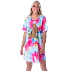 Scooby-Doo Women's Cartoon Graphic Tie Dye Nightgown Sleep Shirt Pajama Multicolored -Cozy Nights Sales Store GUEST c3c93ee2 813e 43d4 a335 ad1014fe6487