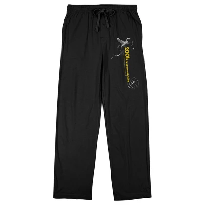 2001 A Space Odyssey Astronaut & Logo Men's Black Sleep Pajama Pants 3 2001 A Space Odyssey Astronaut & Logo Men's Black Sleep Pajama Pants - Image 3