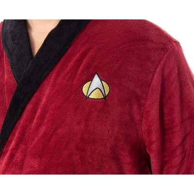 Star Trek TNG Adult Costume Fleece Plush Robe Bathrobe - Big And Tall - Picard 1 Star Trek TNG Adult Costume Fleece Plush Robe Bathrobe - Big And Tall - Picard