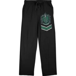 Harry Potter Hogwarts Men's Slytherin House Crest Black Sleep Pajama Pants -Cozy Nights Sales Store GUEST c57396cf 3419 45f0 a0cb 010dd4991667