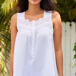 Women's Cotton Victorian Nightgown, Gwendoline Sleeveless Lace Trimmed Button Up Long Vintage Night Dress Gown -Cozy Nights Sales Store GUEST c65f80e8 4c5f 4317 858a 3ccf63befc71