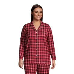 Lands' End Women's Long Sleeve Print Flannel Pajama Top -Cozy Nights Sales Store GUEST c67d8beb 1bb0 4f02 8fd5 c86324549669