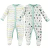 Luvable Friends Baby Cotton Snap Sleep And Play 2pk, Elephants