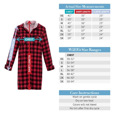 Women's Soft Warm Flannel Sleep Shirt With Hood, Button Down Pajama Top 2 Women's Soft Warm Flannel Sleep Shirt With Hood, Button Down Pajama Top - Image 2