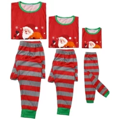 Cheibear Christmas Matching Long Sleeve Striped Pants Snowman Tee Family Pajama Set -Cozy Nights Sales Store GUEST c7f94892 56e8 42d9 9af9 d2ddb5b9de6c