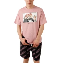 Jujutsu Kaisen Yuji Itadori Men's Crew Neck Short Sleeve Tee & Lounge Shorts Combo Set -Cozy Nights Sales Store GUEST c8243d5a 159d 4c75 9c2e d5baba0625c1