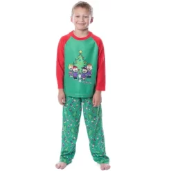 Peanuts Boys' Christmas Holiday Season Sing Along Sleep Pajama Set Green -Cozy Nights Sales Store GUEST c871f17b 014d 47eb a1df 6c05a11238eb
