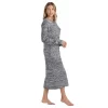Softies Heathered Marshmallow 42" Crew Neck Lounge Dress With Pockets
