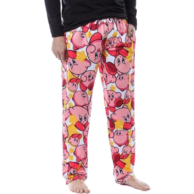 Nintendo Kirby Video Game Men's Allover Character Pattern Pajama Pants 3 Nintendo Kirby Video Game Men's Allover Character Pattern Pajama Pants - Image 3