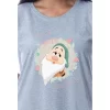 Disney Womens' Snow White And The Seven Dwarfs Sleepy Nightgown Pajama Grey